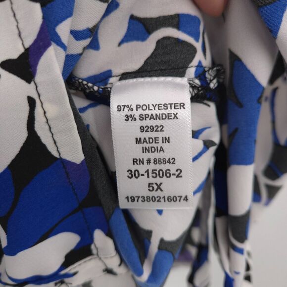 Catherines button up tunic top Plus Size 5X - Picture 9 of 15